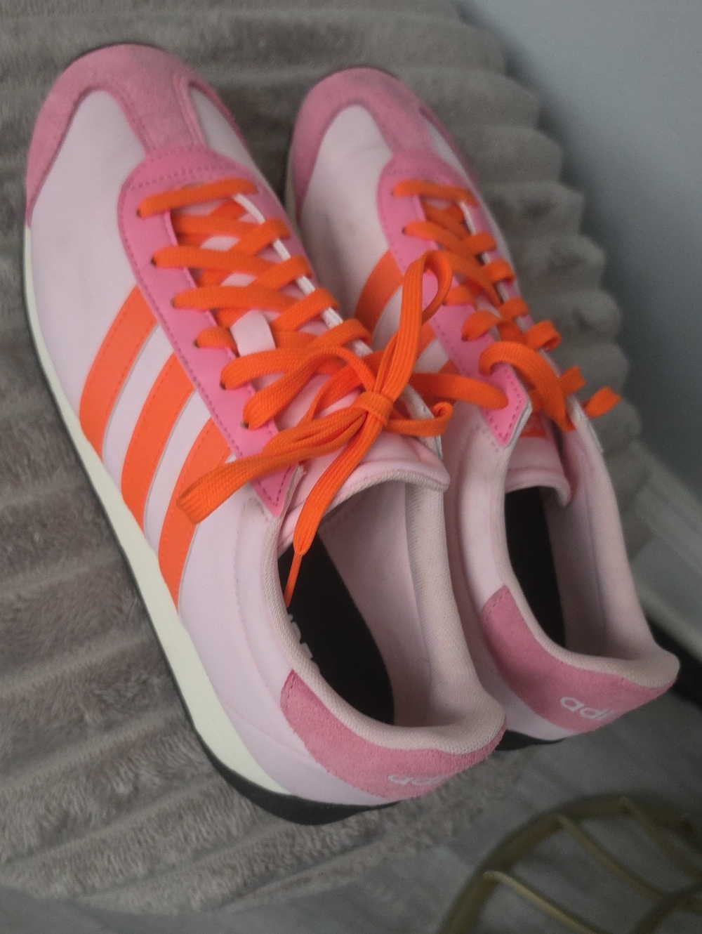 adidas Pink and Orange Women's Retro Runner Sneakers